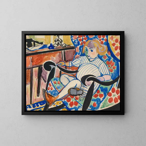 Gouache - Henry Lyman Saen — indrammet kunstværk på væggen