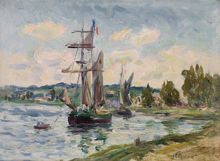 Bateaux dans le port - Henry Moret — visning af kunstværket