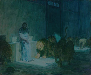 Daniel i løvehulen - Henry Ossawa Tanner — visning af kunstværket