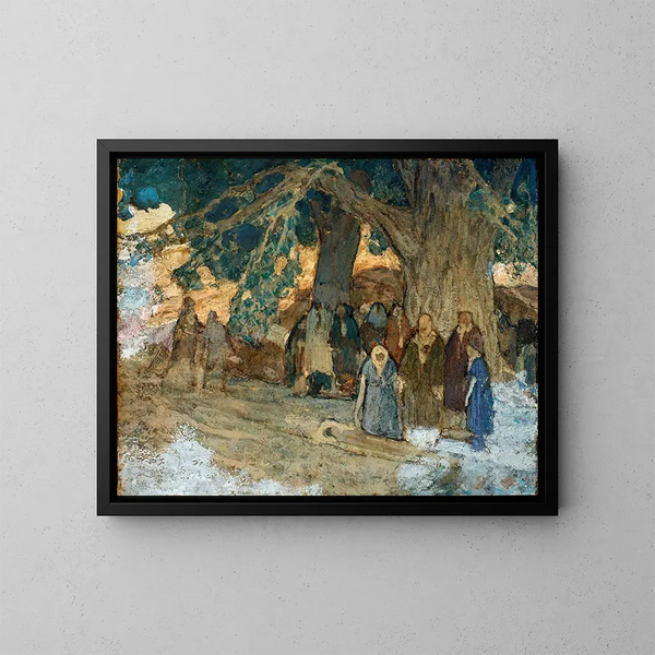 Il a helbredt de syge - Henry Ossawa Tanner — indrammet kunstværk på væggen