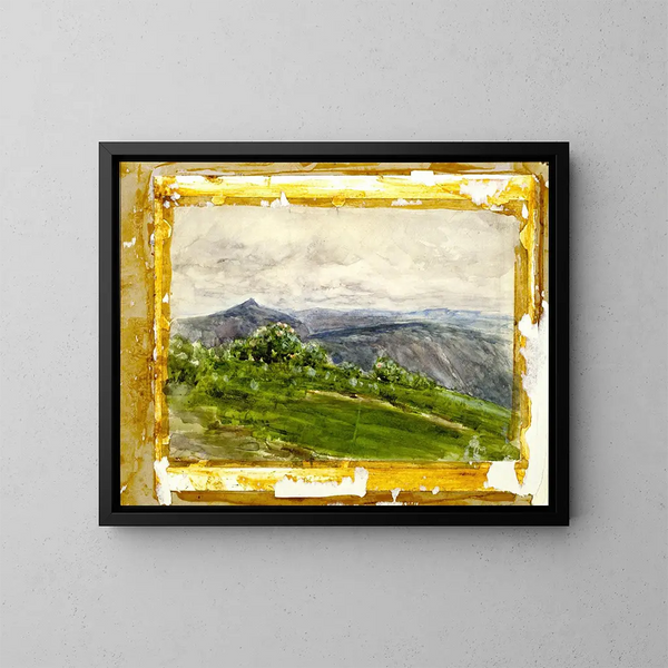 Landskab af bjerglandskab i Highlands i Nord-Carolina - Henry Ossawa Tanner — indrammet kunstværk på væggen