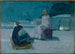 Studie for Kristus og Nikodemus på et tag - Henry Ossawa Tanner — visning af kunstværket