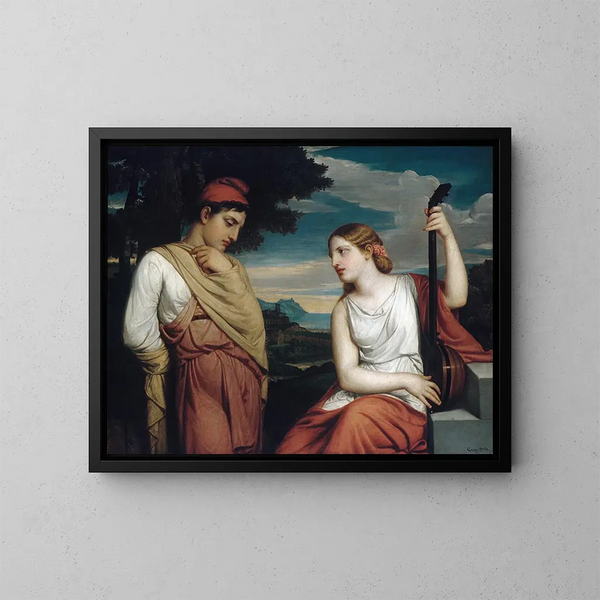 Les Amants grecs - Henry Peters Gray — indrammet kunstværk på væggen