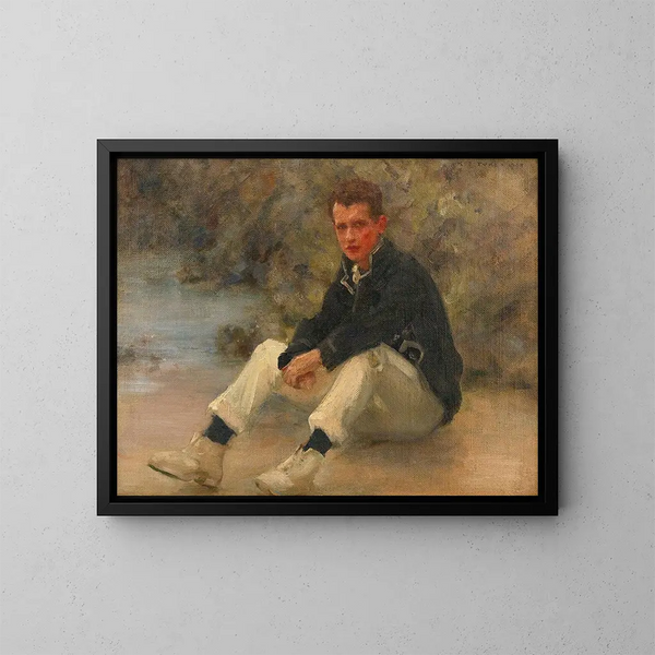 En ung sømand - Henry Scott Tuke — indrammet kunstværk på væggen