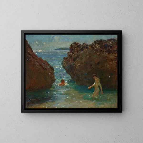 Baigneurs - Henry Scott Tuke — indrammet kunstværk på væggen