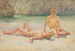 Gruppe af badende ved middagsvarmen - Henry Scott Tuke — visning af kunstværket