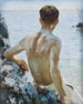 Studie af strand - Henry Scott Tuke — visning af kunstværket