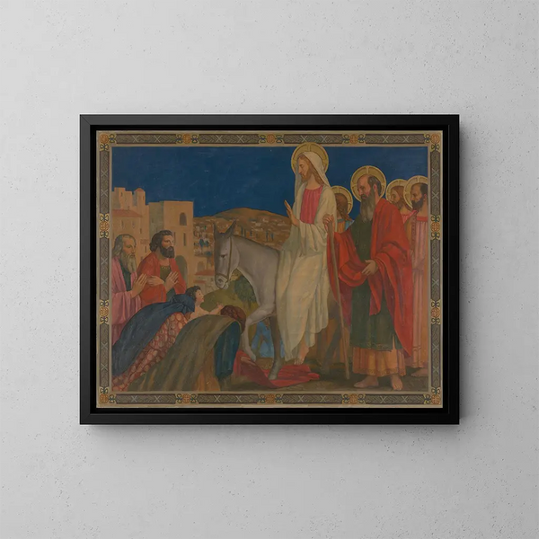 Entréen i Jerusalem - Henry Siddons Mowbray — indrammet kunstværk på væggen