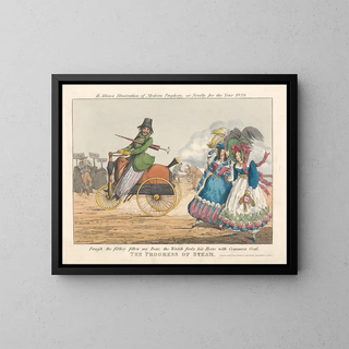 Illustration af den moderne profetis eller nyhed for året 1829 - Henry Thomas Alken — indrammet kunstværk på væggen