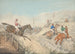 Course de steeple-chase sautant dans et hors d'un chemin - Henry Thomas Alken — visning af kunstværket