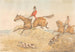 to ryttere og et par hunde, der krydser en mur - Henry Thomas Alken — visning af kunstværket