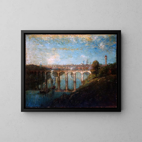 Pont élevé, New York - Henry Ward Ranger — indrammet kunstværk på væggen