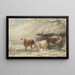 Vaches en hiver - Henry Willis — indrammet kunstværk på væggen