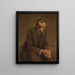 Portrait af kunstnerens far - Henryk Grombecki — indrammet kunstværk på væggen
