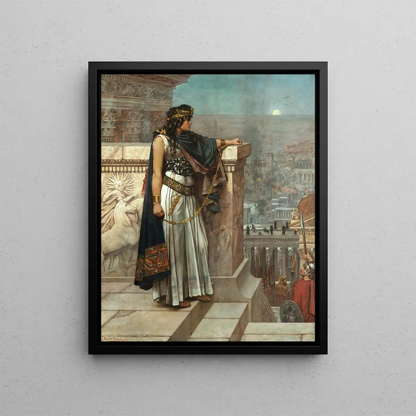 "Det sidste blik af Zenobia over Palmyra" - Herbert Gustave Schmalz — indrammet kunstværk på væggen