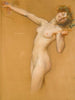 Studie af bacchant til morgen vintage - Herbert James Draper — visning af kunstværket