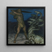Hercules og Hydraen - Franz von Stuck — indrammet kunstværk på væggen