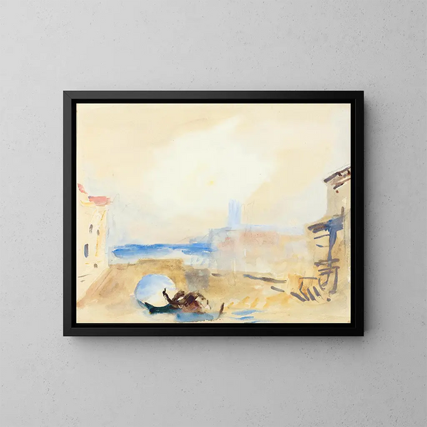 Hercules Brabazon Brabazon - A Gondola Passing Under a Bridge in Venice.webp