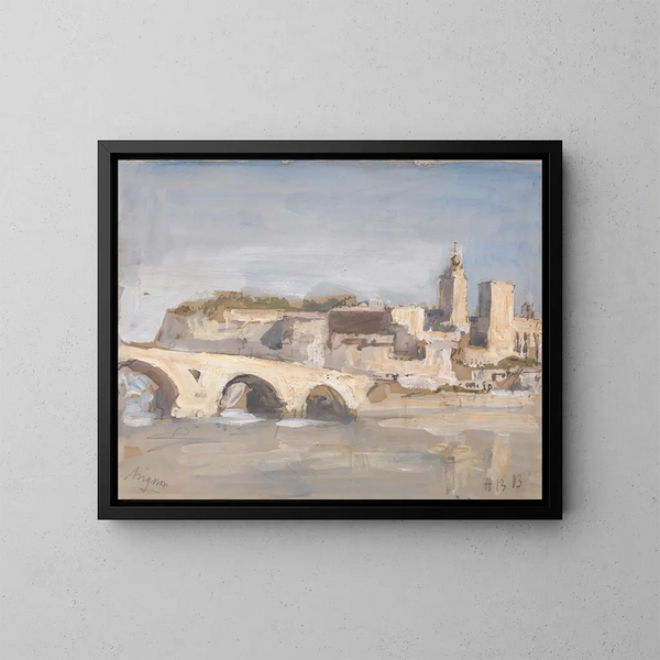 Pont d'Avignon - Hercules Brabazon Brabazon — indrammet kunstværk på væggen