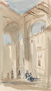 figurer i en orientalsk colonnade - Hercules Brabazon Brabazon — visning af kunstværket