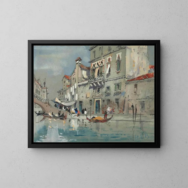 La maison de Tintoretto à Venise - Hercules Brabazon Brabazon — indrammet kunstværk på væggen