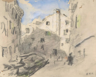 Venedig gade scene - Hercules Brabazon Brabazon — visning af kunstværket