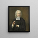 Justus Tjeenk 1730-82 en af grundlæggerne af Zeeuws Genootschap Zeeland Society Minister i Vlissingen - Herman Frederik van Hengel — indrammet kunstværk på væggen