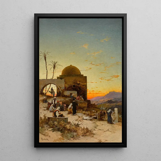 Hermann David Salomon Corrodi - Evening Prayers Outside Jerusalem.webp