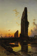 Solnedgang over ruinerne - Hermann David Salomon Corrodi — visning af kunstværket