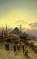 Le pont de Galata à Constantinople - Hermann David Salomon Corrodi — visning af kunstværket