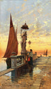 Venise, en bøn til Chioggia - Hermann David Salomon Corrodi — visning af kunstværket