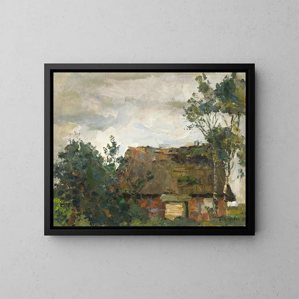Maison ancienne - Hermann Groeber — indrammet kunstværk på væggen