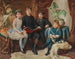 Quatre frères et sœurs sur un tapis en peau d'ours polaire - Hermann Nigg — visning af kunstværket