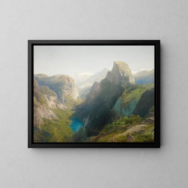 Lac Miroir, Yosemite - Hermann Ottomar Herzog — indrammet kunstværk på væggen