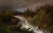 Cascade i Telemarken, Norge - Hermann Ottomar Herzog — visning af kunstværket