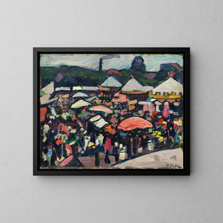 Foire au Kesselbrink à Bielefeld - Hermann Stenner — indrammet kunstværk på væggen