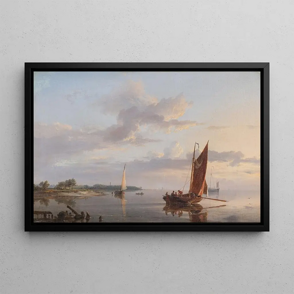 Hermanus Koekkoek - Fishing in calm waters.webp