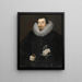 Portrait af Sir John Harrington - Hieronimos Custodis — indrammet kunstværk på væggen