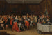 Indendørs scene med elegante figurer ved et bryllup - Hieronymus Francken II — visning af kunstværket