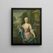 Portrait af Claudine van Royen født i 1712, gift med Pieter Teding van Berkhout - Hieronymus van der Mij — indrammet kunstværk på væggen