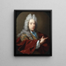Portrait af en ukendt mand - Hieronymus van der Mij — indrammet kunstværk på væggen