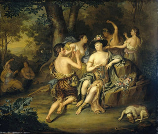 hyrder og hyrdinder i et landskab - Hieronymus van der Mij — visning af kunstværket