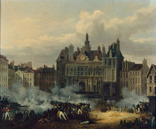 Angreb på rådhuset den 28. juli 1830 - Hippolyte Lecomte — visning af kunstværket