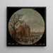 Vinter - Jan van Goyen — indrammet kunstværk på væggen