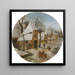 Vinter - Pieter Brueghel den Yngre — indrammet kunstværk på væggen