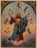 Christ i majestætisk tableau med sort-hvide putti - A. Hoen & Co.. — visning af kunstværket