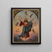 Christ i majestætisk tableau med sort-hvide putti - A. Hoen & Co.. — indrammet kunstværk på væggen