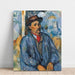 Reproduktion af maleriet Mand i blå skjorte - Paul Cézanne