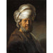 Reproduktion af maleriet Mand i orientalsk beklædning - Rembrandt van Rijn
