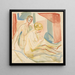 Mand og kvinde siddende nøgne - Edvard Munch — indrammet kunstværk på væggen